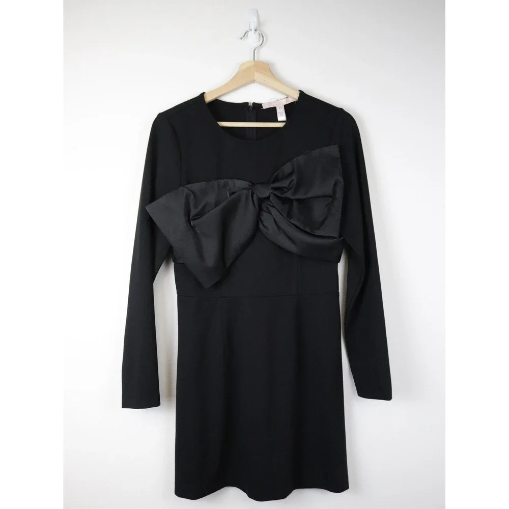NWT Anthropologie Hutch‎ Bow Mini Dress Black 6